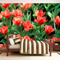 Papier peint intissé Fleurs Painted flowers - PD13659-400-309