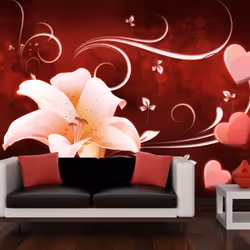 Planete Discount PD13190-400-309, Papier peint non tissé, Rose, Rouge, Blanc, Rose, Blanc, Rouge, 120 g/m², Love message, 400 ...