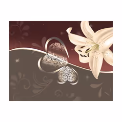 Planete Discount PD13660-200-154 papier-peint Papier peint non tissé Bourgogne, Crème, Gris