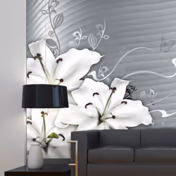 Planete Discount PD13665-300-231, Papier peint non tissé, Gris, Blanc, Gris, Blanc, 120 g/m², Distance, 3000 mm