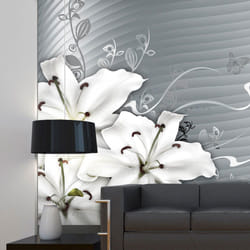 Planete Discount PD13665-300-231 papier-peint Papier peint non tissé Gris, Blanc