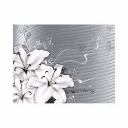 Planete Discount PD13665-300-231 papier-peint Papier peint non tissé Gris, Blanc