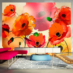 Papier peint intissé Fleurs Velvet poppies 1 - PD13667-400-309