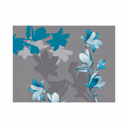 Planete Discount PD14040-350-270 papier-peint Papier peint non tissé Gris, Turquoise, Blanc