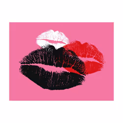 Planete Discount PD13191-200-154 papier-peint Papier peint non tissé Noir, Rose, Rouge, Blanc