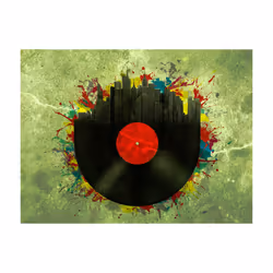 Papier peint intissé Hobby Colorful melodies of the city - PD14186-400-309