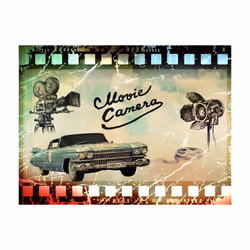 Papier peint intissé Vintage et Retro On the way to Hollywood - PD15049-400-309