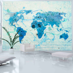 Planete Discount PD13374-300-231 papier-peint Papier peint non tissé Bleu, Turquoise