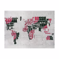 Planete Discount PD13382-350-270 papier-peint Papier peint non tissé Vert, Rose, Blanc