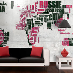 Papier peint intissé Carte du monde World of travel - PD13382-400-309