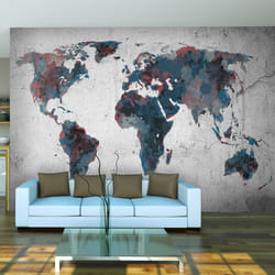 Planete Discount PD13388-350-270 papier-peint Papier peint non tissé Bleu, Gris, Violet, Blanc
