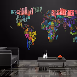 Planete Discount PD13389-300-231, Papier peint non tissé, Noir, Colorful, Noir, 120 g/m², Colorful journeys, 3000 mm