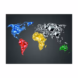 Planete Discount PD13391-350-270 papier-peint Papier peint non tissé Noir, Bleu, Vert, Gris, Rouge, Blanc, Jaune