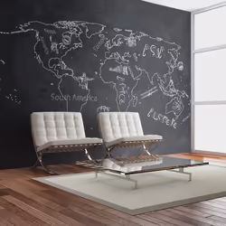 Planete Discount PD13392-200-154, Papier peint non tissé, Gris, Gris, Noir, 120 g/m², Small travel. Large travel (English lan ...