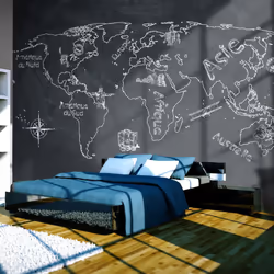 Planete Discount PD13395-350-270, Papier peint non tissé, Noir, Gris, Noir, Gris, 120 g/m², Small travel. Large travel (Frenc ...