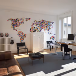 Planete Discount PD13396-350-270, Papier peint non tissé, Blanc, Blanc, Colorful, 120 g/m², World of entertainment, 3500 mm