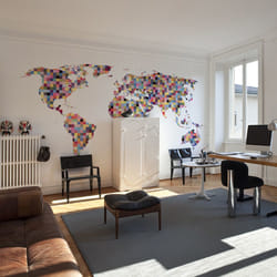 Papier peint intissé Carte du monde World of entertainment - PD13396-400-309