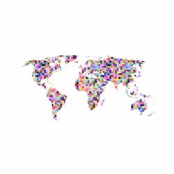 Papier peint intissé Carte du monde World of entertainment - PD13396-400-309