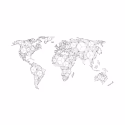Papier peint intissé Carte du monde Map of the World - white solids - PD13399-400-309