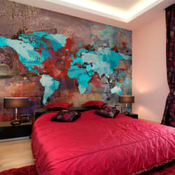 Planete Discount PD13403-250-193 papier-peint Papier peint non tissé Bleu, Rouge