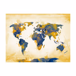 Planete Discount PD13408-200-154 papier-peint Papier peint non tissé Bleu, Orange, Blanc