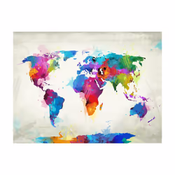 Papier peint intissé Carte du monde The map of happiness - PD13409-400-309
