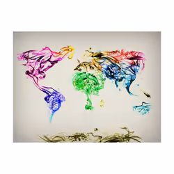 Papier peint intissé Carte du monde Dancing smoke trails - PD13413-400-309