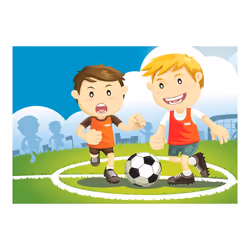 Papier peint intissé Pour enfants Champions team - PD14655-400-280
