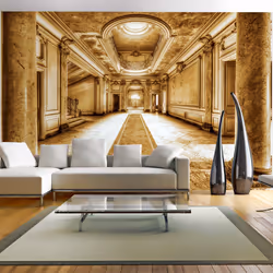Planete Discount PD14965-400-280, Papier peint non tissé, Crème, Crème, 120 g/m², Mystère de marbre, 4000 mm