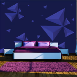 Planete Discount PD13192-100-70, Papier peint non tissé, Bleu, Bleu, 120 g/m², Meteor shower, 1000 mm