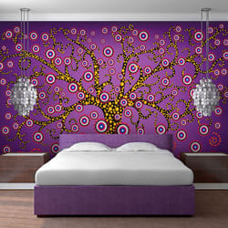 Planete Discount PD13193-300-210 papier-peint Papier peint non tissé Bleu, Rose, Violet, Jaune