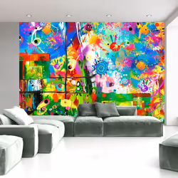 Planete Discount PD13195-200-140, Papier peint non tissé, Multicolore, Colorful, 120 g/m², Colorful fantasies, 2000 mm