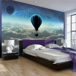 Planete Discount PD12986-100-70 papier-peint Papier peint non tissé Noir, Bleu, Gris, Blanc