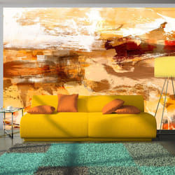 Planete Discount PD13198-300-210 papier-peint Papier peint non tissé Beige, Orange