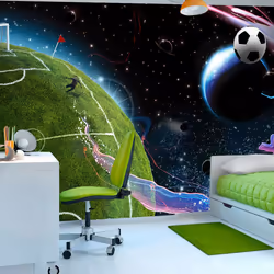 Planete Discount PD14193-400-280, Papier peint non tissé, Multicolore, Colorful, 120 g/m², Space match, 4000 mm