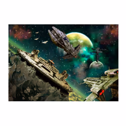 Papier peint intissé Paysages Flotte spatiale - PD14506-400-280