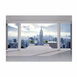 Planete Discount PD14979-100-70 papier-peint Papier peint non tissé Bleu, Gris, Blanc