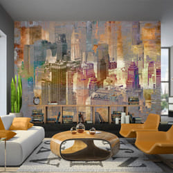 Papier peint intissé Ville et Architecture City ​​in the mist - PD14986-400-280