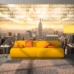 Planete Discount PD14994-400-280, Papier peint non tissé, Multicolore, Colorful, 120 g/m², Neighborhoods of New York, 4000 mm