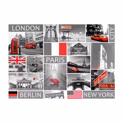 Planete Discount PD14725-300-210 papier-peint Papier peint non tissé Noir, Rouge, Blanc