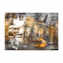 Papier peint intissé Ville et Architecture Berlin - collage (orange) - PD14996-400-280