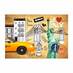 Papier peint intissé Street art One way - New York - PD14726-400-280