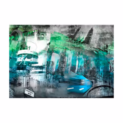 Planete Discount PD14999-350-245 papier-peint Papier peint non tissé Vert, Gris