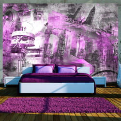 Papier peint intissé Ville et Architecture Berlin - collage (violet) - PD15000-400-280