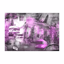 Papier peint intissé Ville et Architecture Berlin - collage (violet) - PD15000-400-280