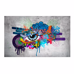 Papier peint intissé Street art Graffiti eye - PD14728-400-280