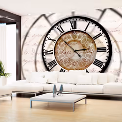 Planete Discount PD14044-400-280, Papier peint non tissé, Beige, Noir, Crème, Beige, Noir, Crème, Elusive time, 4000 mm, 50 c ...