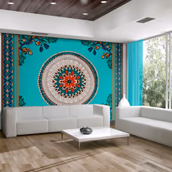 Planete Discount PD14045-400-280, Papier peint non tissé, Multicolore, Colorful, Folk inspiration, 4000 mm, 50 cm