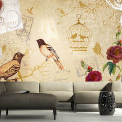 Papier peint intissé Vintage et Retro Bonjour - PD15051-400-280