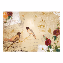 Papier peint intissé Vintage et Retro Bonjour - PD15051-400-280